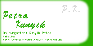 petra kunyik business card